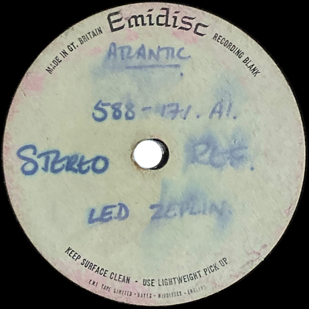Single <br>United Kingdom (N/A) <br>Good Times, Bad Times (Acetate)
