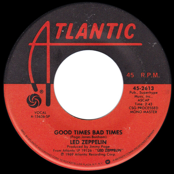 Single <br>USA (45-2613) <br>Good Times Bad Times / Communication Breakdown (#4) - Image 2