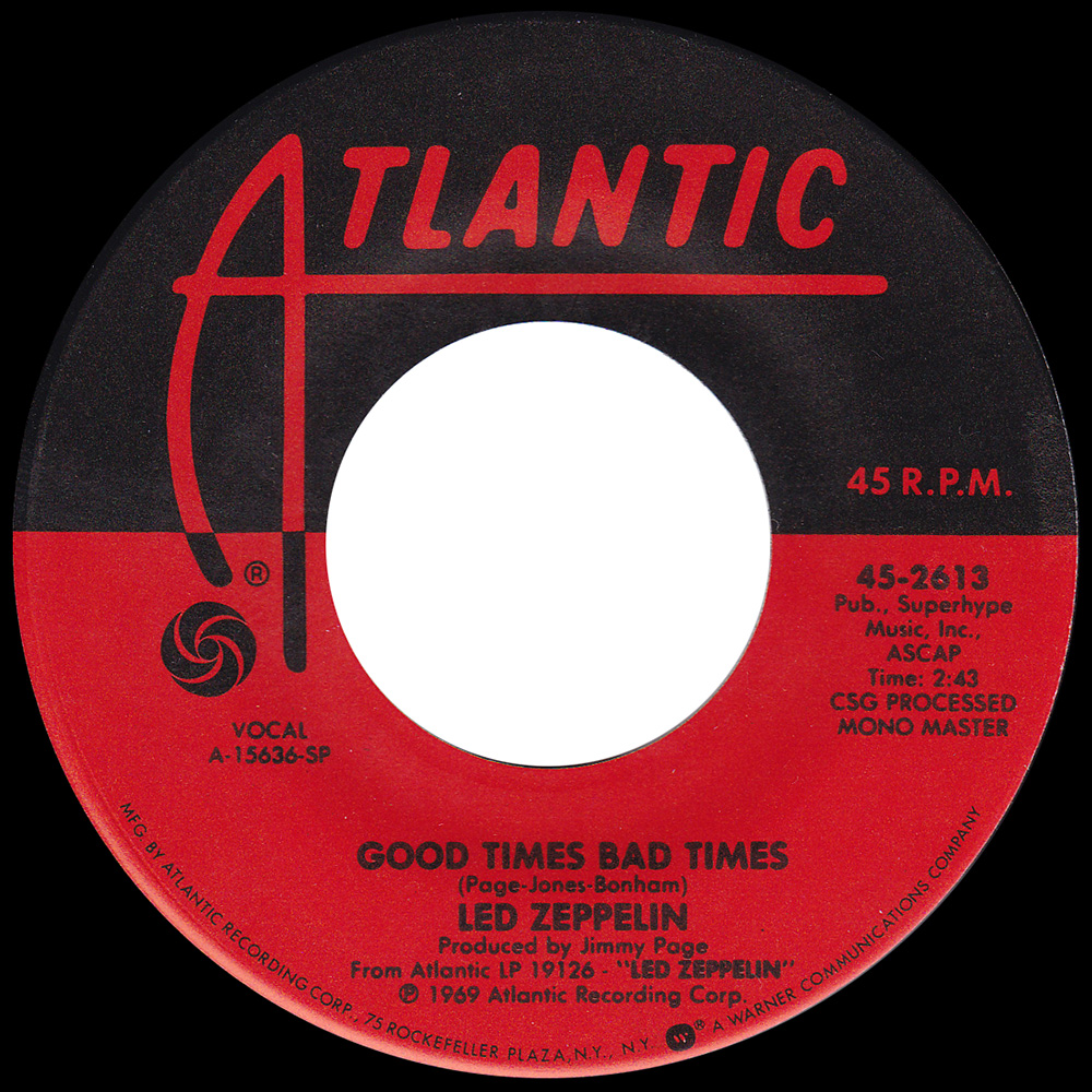 Single <br>USA (45-2613) <br>Good Times Bad Times / Communication Breakdown (#2)