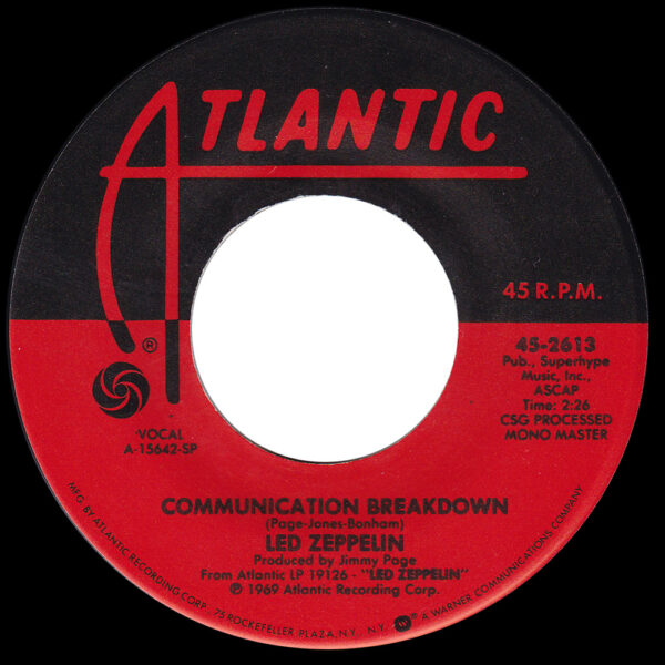 Single <br>USA (45-2613) <br>Good Times Bad Times / Communication Breakdown (#2) - Image 2