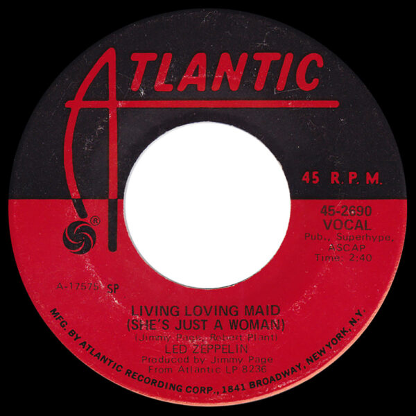 Single <br>USA (45-2690) <br>Whole Lotta Love / Living Loving Maid (#03) - Image 2