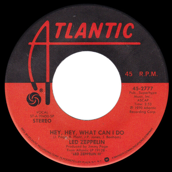 Single <br>USA (45-2777) <br>Immigrant Song / Hey, Hey, What Can I Do (#03) - Image 2