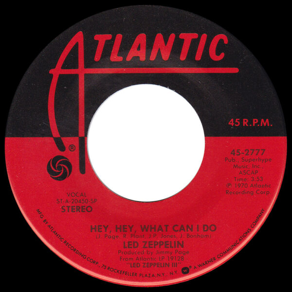 Single <br>USA (45-2777) <br>Immigrant Song / Hey, Hey, What Can I Do (#04) - Image 2