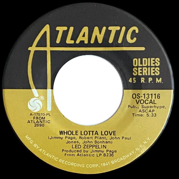 Single <br>USA (OS-13116) <br>Whole Lotta Love / Living Loving Maid (#5) - Image 2