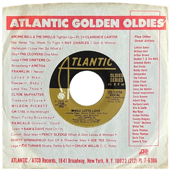 Single <br>USA (OS-13116) <br>Whole Lotta Love / Living Loving Maid (#2)