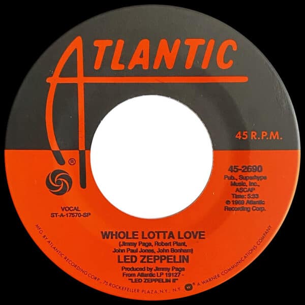 Single <br>USA (45-2690) <br>Whole Lotta Love / Living Loving Maid (#06) - Image 2