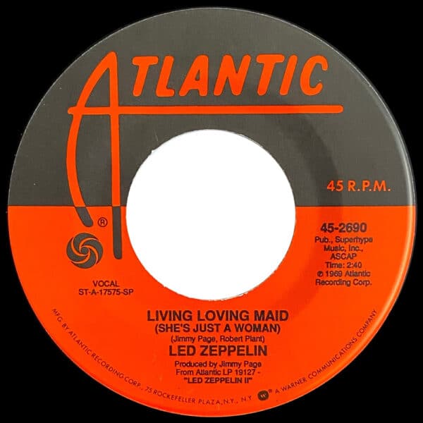 Single <br>USA (45-2690) <br>Whole Lotta Love / Living Loving Maid (#06) - Image 3