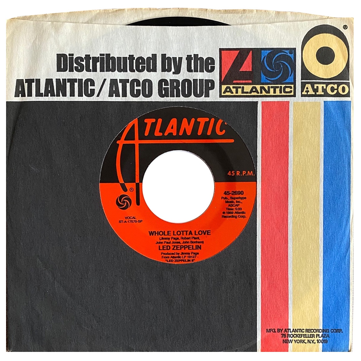 Single <br>USA (45-2690) <br>Whole Lotta Love / Living Loving Maid (#06)