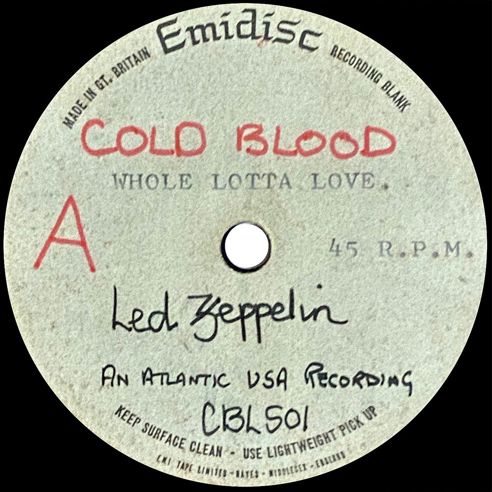 Single <br>United Kingdom (584309) <br>Whole Lotta Love / Whole Lotta Love (Acetate)