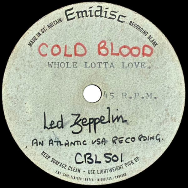Single <br>United Kingdom (584309) <br>Whole Lotta Love / Whole Lotta Love (Acetate) - Image 2
