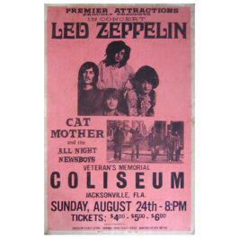 Concert Advertisement <br>1969.08.24 <br>Jacksonville, FL (Poster)