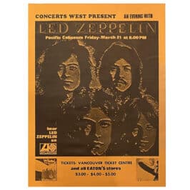 Concert Advertisement <br>1970.03.21 <br>Vancouver, CA (Poster)
