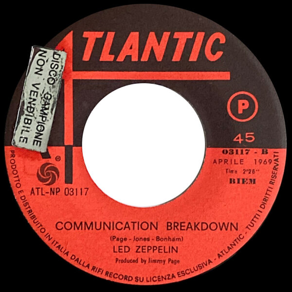 Single <br>Italy (ATL NP 03117) <br>Good Times, Bad Times / Communication Breakdown (Promo #1) - Image 4