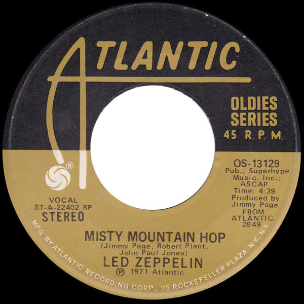 Single <br>USA (OS-13129) <br>Black Dog / Misty Mountain Hop (#2) - Image 2