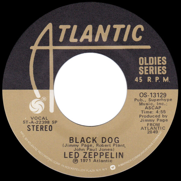 Single <br>USA (OS-13129) <br>Black Dog / Misty Mountain Hop (#3)