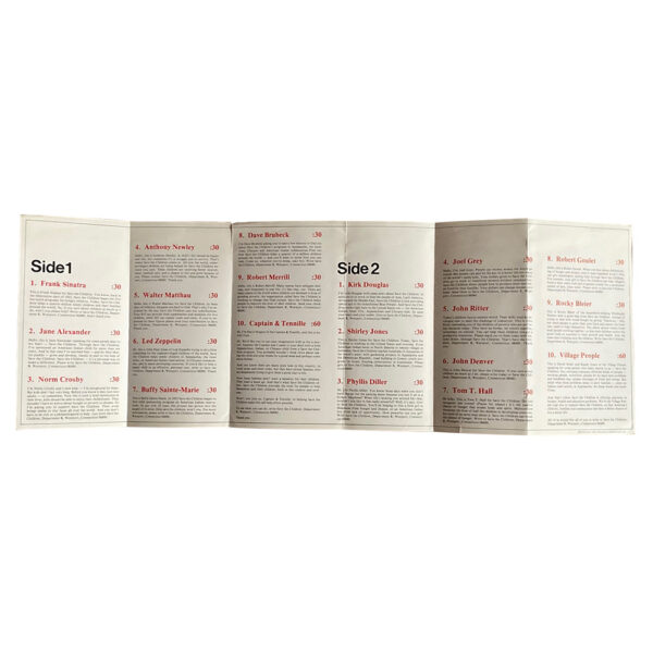 Single <br>USA (DWP 567) <br>Save The Children 1980 Public Service Radio Spots - Image 5