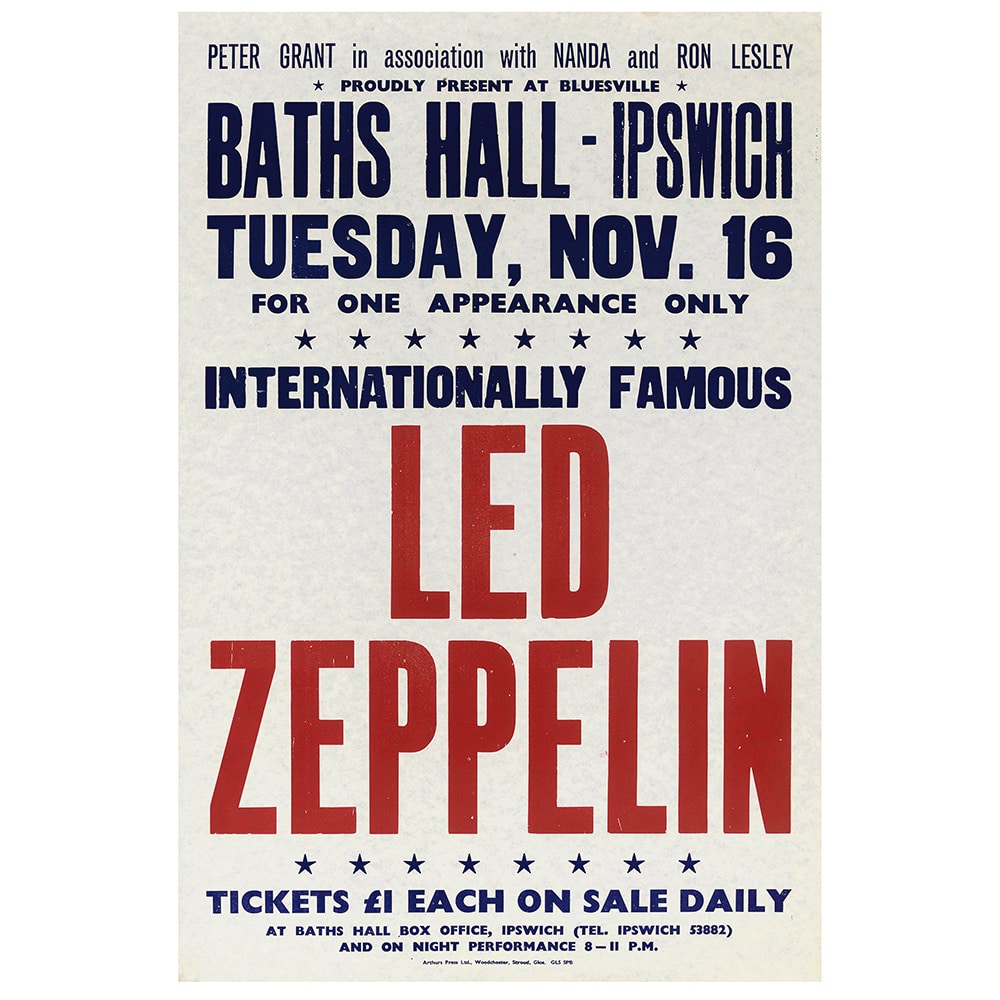 Concert Advertisement <br>1971.11.16 <br>Ipswich, UK (Poster) #1