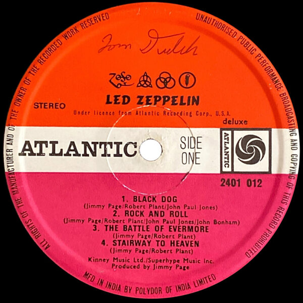 LP <br>Led Zeppelin IV <br>India (SD 7208) #1 - Image 4