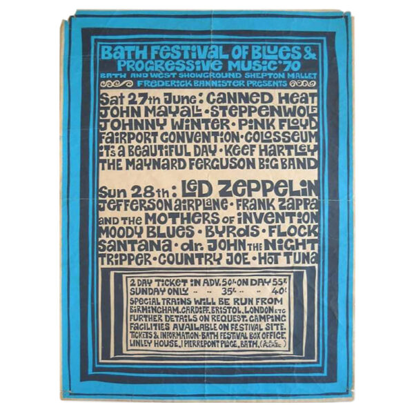 Concert Advertisement <br>1970.06.28 <br>Bath Festival, UK (Poster) #1