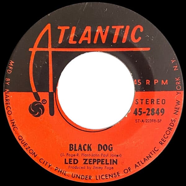 Single <br>Philippines (45-2849) <br>Black Dog / Misty Mountain Hop (#2)