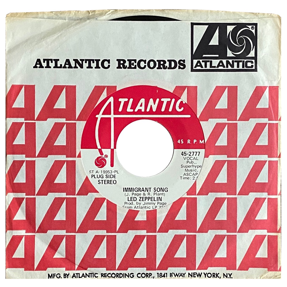Single <br>USA (45-2777) <br>Immigrant Song (Promo #2)