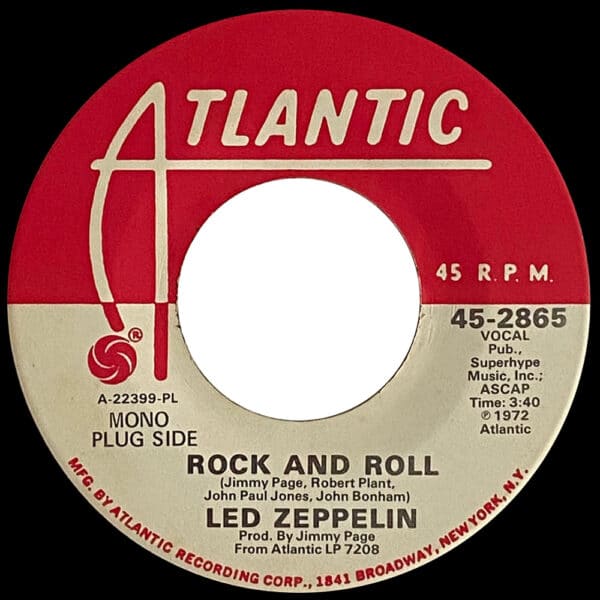 Single <br>USA (45-2865) <br>Rock and Roll / Rock and Roll (Promo #2) - Image 2