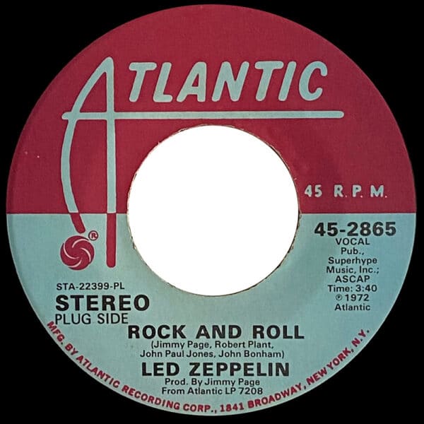 Single <br>USA (45-2865) <br>Rock and Roll / Rock and Roll (Promo #2) - Image 3