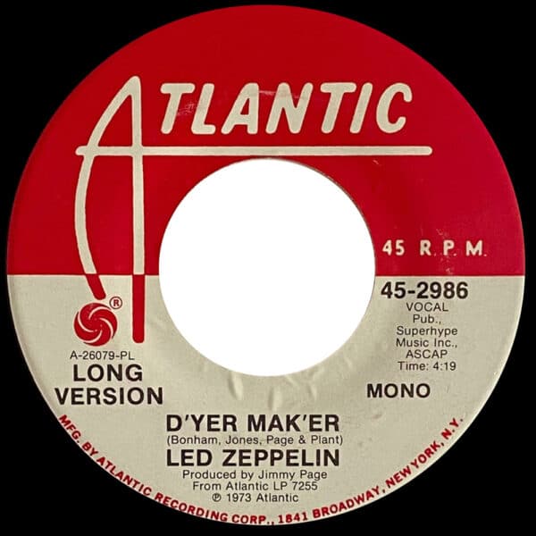 Single <br>USA (45-2986) <br>D'yer Mak'er / D'yer Mak'er (Promo #4) - Image 3