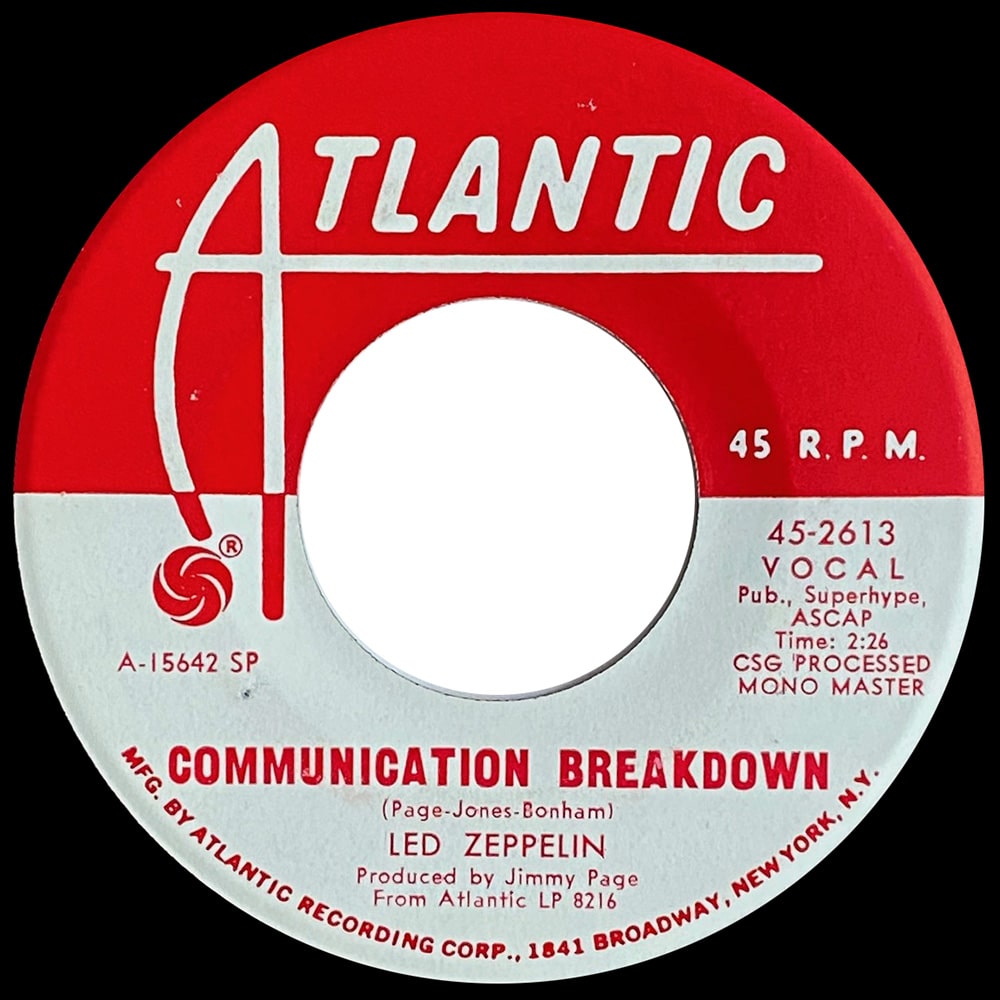 Single <br>USA (45-2613) <br>Good Times Bad Times / Communication Breakdown (Promo #2) - Image 3