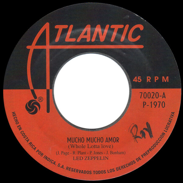 Single <br>Costa Rica (70020) <br>Whole Lotta Love / Communication Breakdown (#4)