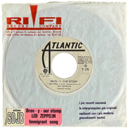 Single <br>Italy (ATL JB 98018) <br>Bron-y-Aur Stomp / Immigrant Song (promo #2)