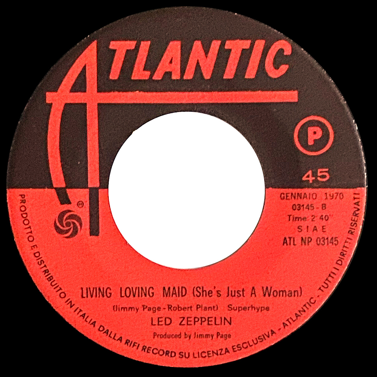 Single <br>Italy (ATL NP 03145) <br>Whole Lotta Love / Living Loving Maid (#4) - Image 4
