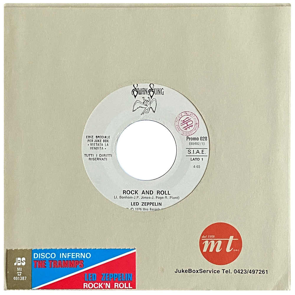 Single <br>Italy (Promo 028) <br>Rock and Roll / Disco Inferno (Promo #1)