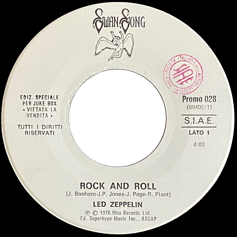 Single <br>Italy (Promo 028) <br>Rock and Roll / Disco Inferno (Promo #1) - Image 2