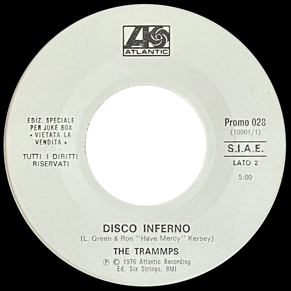 Single <br>Italy (Promo 028) <br>Rock and Roll / Disco Inferno (Promo #1) - Image 3
