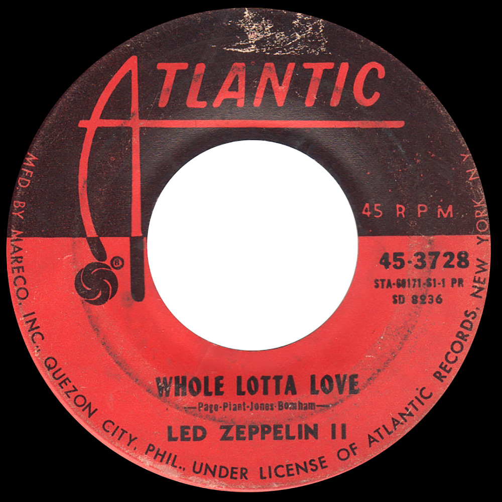 Single <br>Philippines (45-3728) <br>Whole Lotta Love / Living Loving Maid (#2)