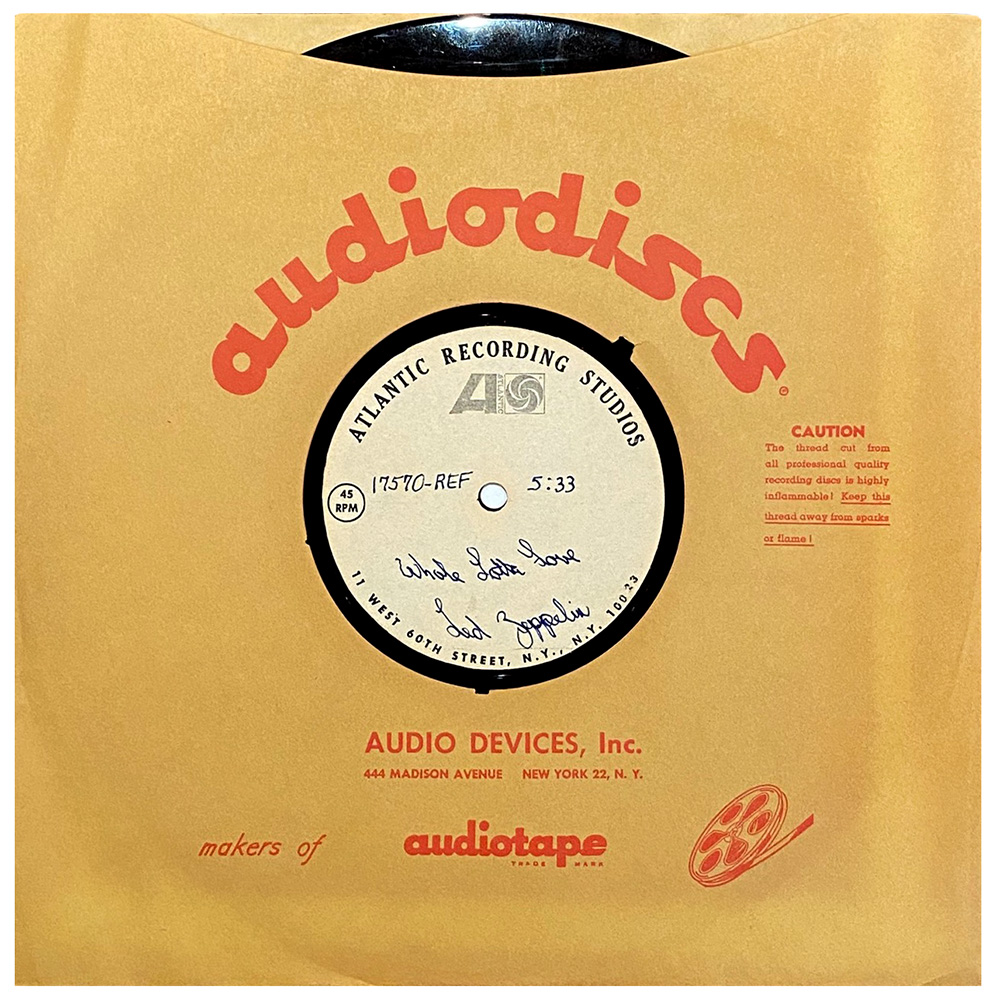 Single <br>USA (17570) <br>Whole Lotta Love, 10" (Acetate #1)