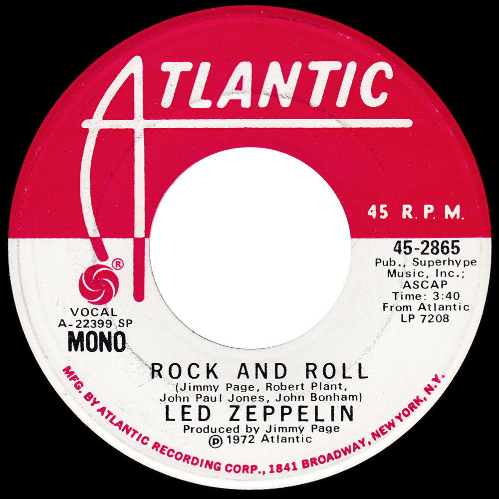 Single <br>USA (45-2865) <br>Rock and Roll / Rock and Roll (Promo #3)