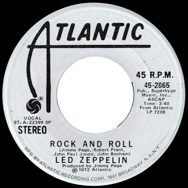 Single <br>USA (45-2865) <br>Rock and Roll / Rock and Roll (Promo #3) - Image 2