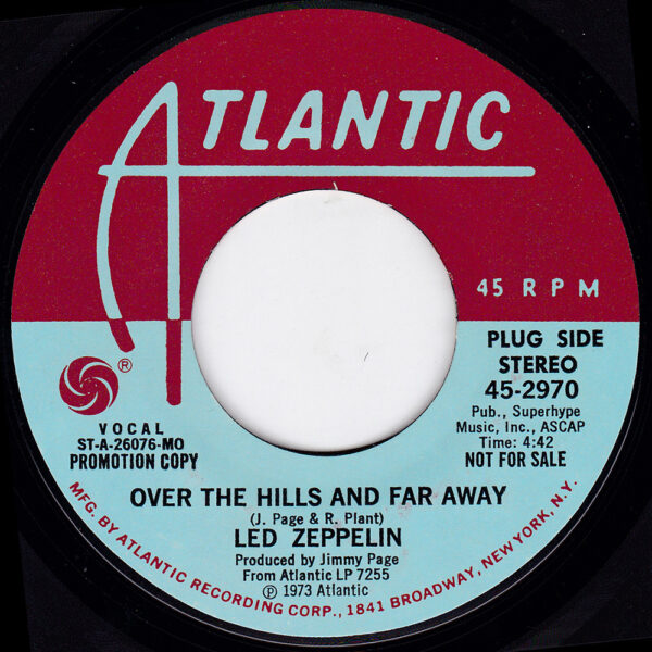 Single <br>USA (45-2970) <br>Over The Hills and Far Away / Over The Hills and Far Away (Promo #1) - Image 2