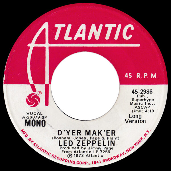 Single <br>USA (45-2986) <br>D'yer Mak'er / D'yer Mak'er (Promo #3) - Image 2