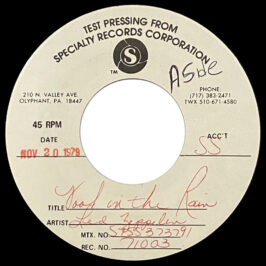 Single <br>USA (SS-71003) <br>Fool In The Rain / Hot Dog (Test Pressing #1)