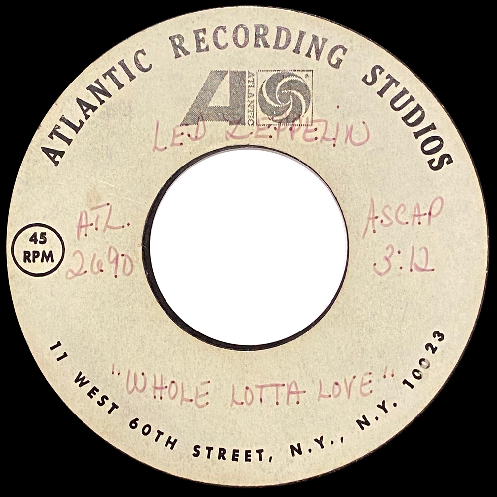 Single <br>USA (45-2690) <br>Whole Lotta Love (Acetate #1)