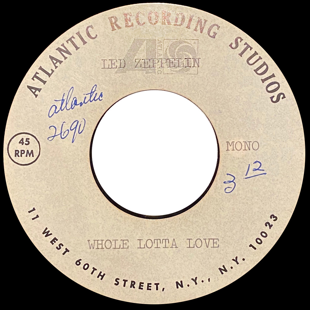 Single <br>USA (45-2690) <br>Whole Lotta Love (Acetate #2)