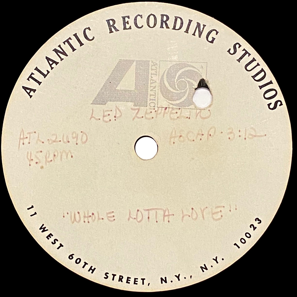 Single <br>USA (45-2690) <br>Whole Lotta Love (Acetate #3)