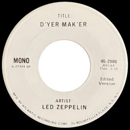 Single <br>USA (45-2986) <br>D'yer Mak'er (Test Pressing)