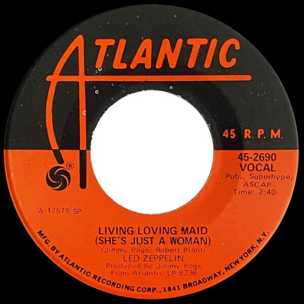 Single <br>USA (45-2690) <br>Living Loving Maid (Promo #1) - Image 2