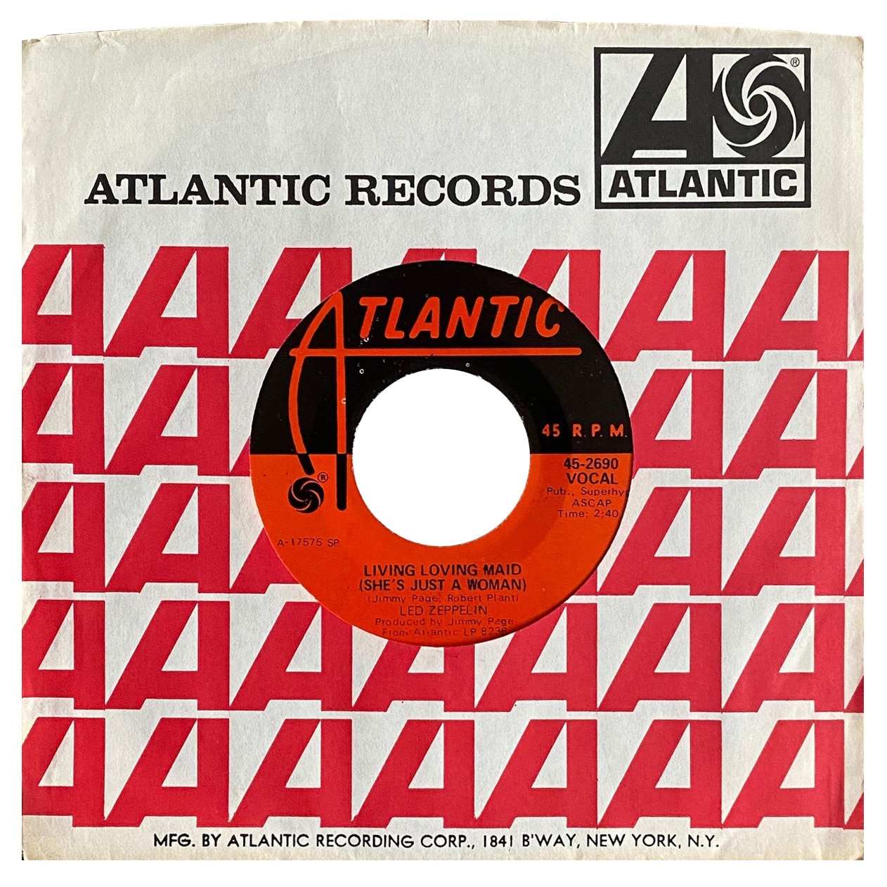 Single <br>USA (45-2690) <br>Living Loving Maid (Promo #1)