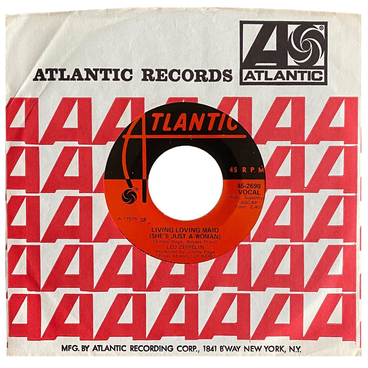 Single <br>USA (45-2690) <br>Living Loving Maid (Promo #2)