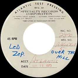 Single <br>USA (45-2970) <br>Over The Hills and Far Away / Over The Hills and Far Away (Test Pressing #1)
